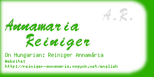 annamaria reiniger business card